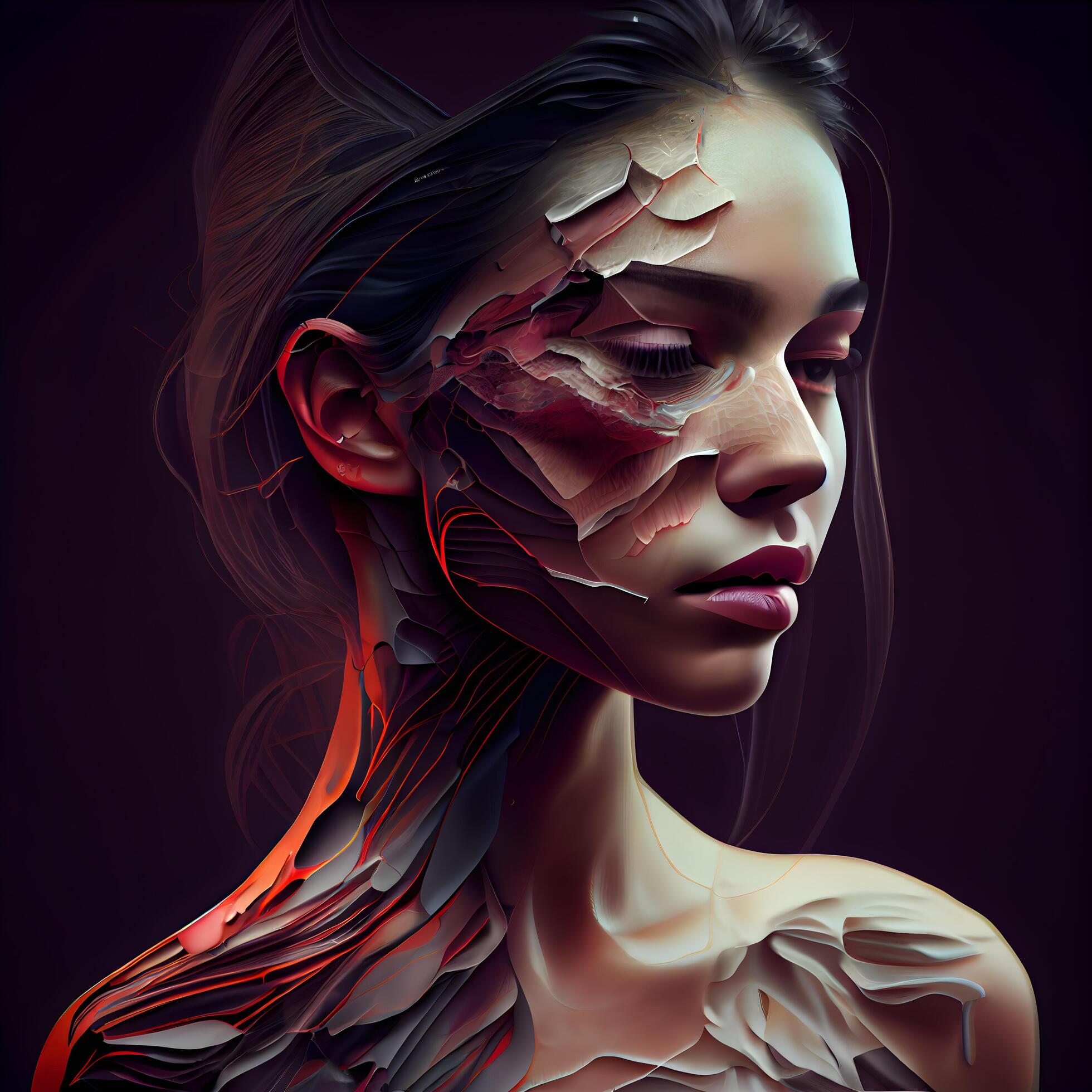 3d-rendering-of-a-female-face-with-red-blood-vessels-on-the-skin-ai-generative-image-free-photo