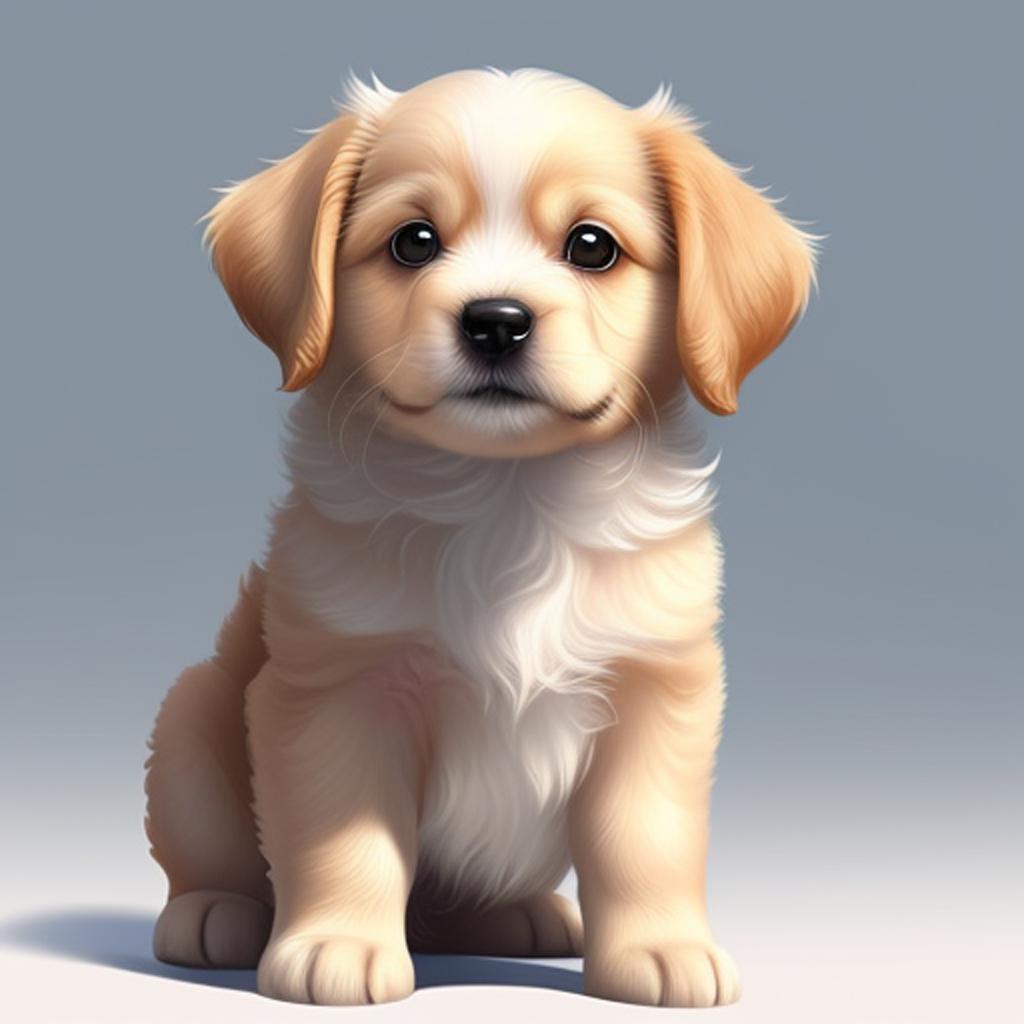 This adorable white puppy on a neutral background is sure to melt your heart. Created by @ai_generated, this cute canine is the perfect addition to any