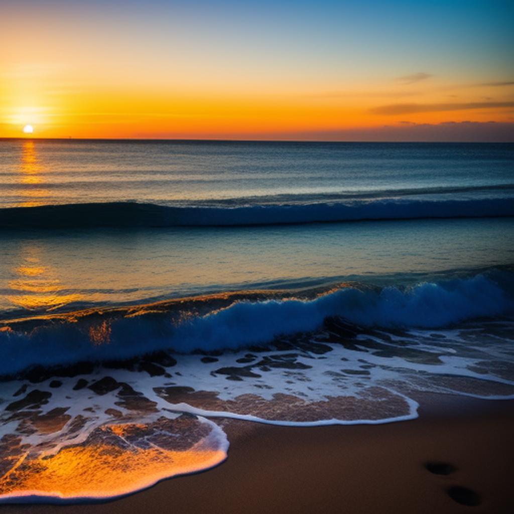 "experience a breathtaking sea sunset captured beautifully by @6nfi702f and @ai_generated for a truly mesmerizing moment in nature. "