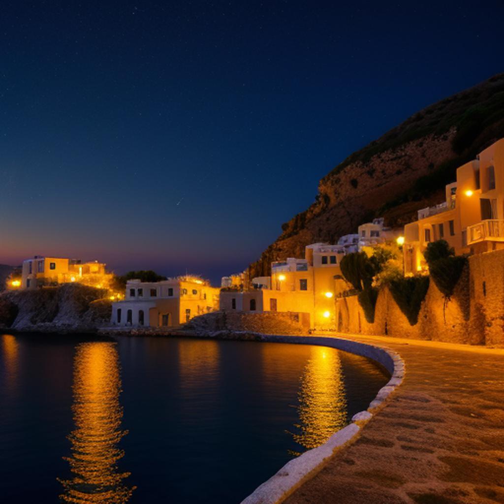 Explore the stunning beauty of santorini, greece captured through the lens of an ai-generated background image by @ai_generated. Learn more about this breathtaking