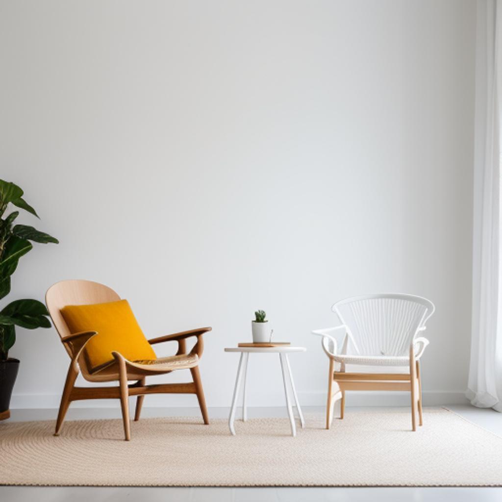 "transform your home with the sleek and modern aesthetic of a white wall interior, beautifully designed by @ai_generated. "