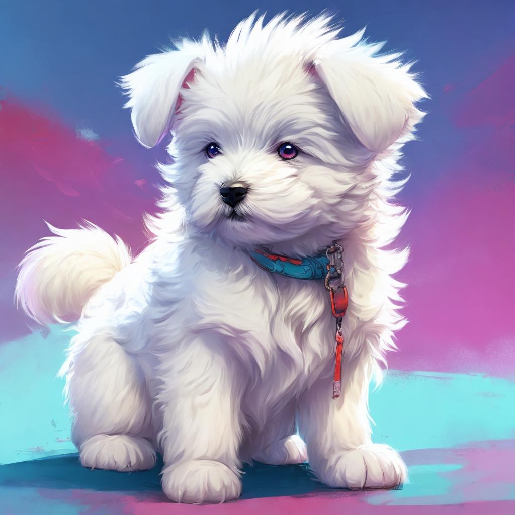 "meet the adorable and charming white fluffy puppy that will steal your heart, generated with the help of ai technology. "