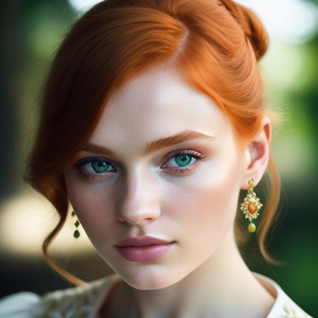 Discover the beauty of intricate and elegant ginger art with @ai_generated, featuring highly-detailed and stunning upper body designs in medium format.