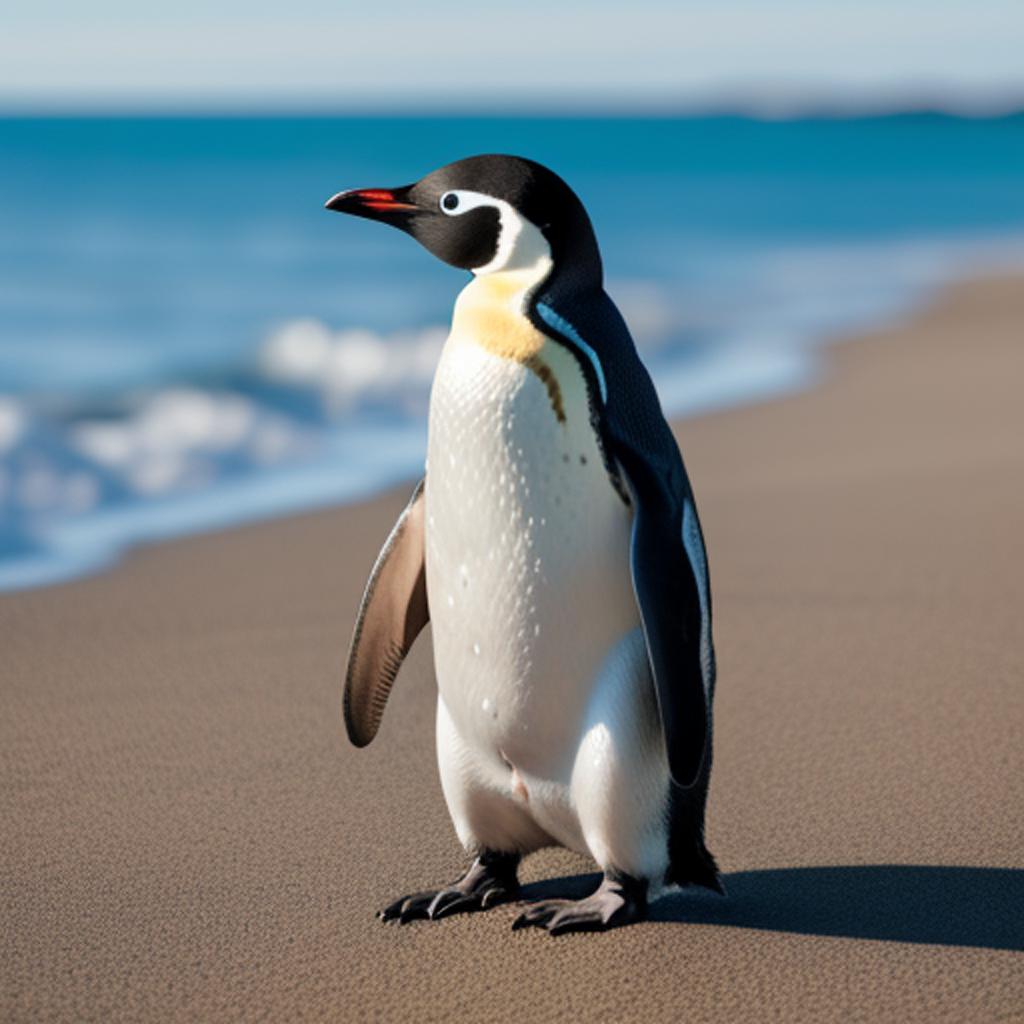 "discover the adorable 'un pingüino con el' artwork created by @ai_generated, depicting a cute penguin in a whimsical setting. "