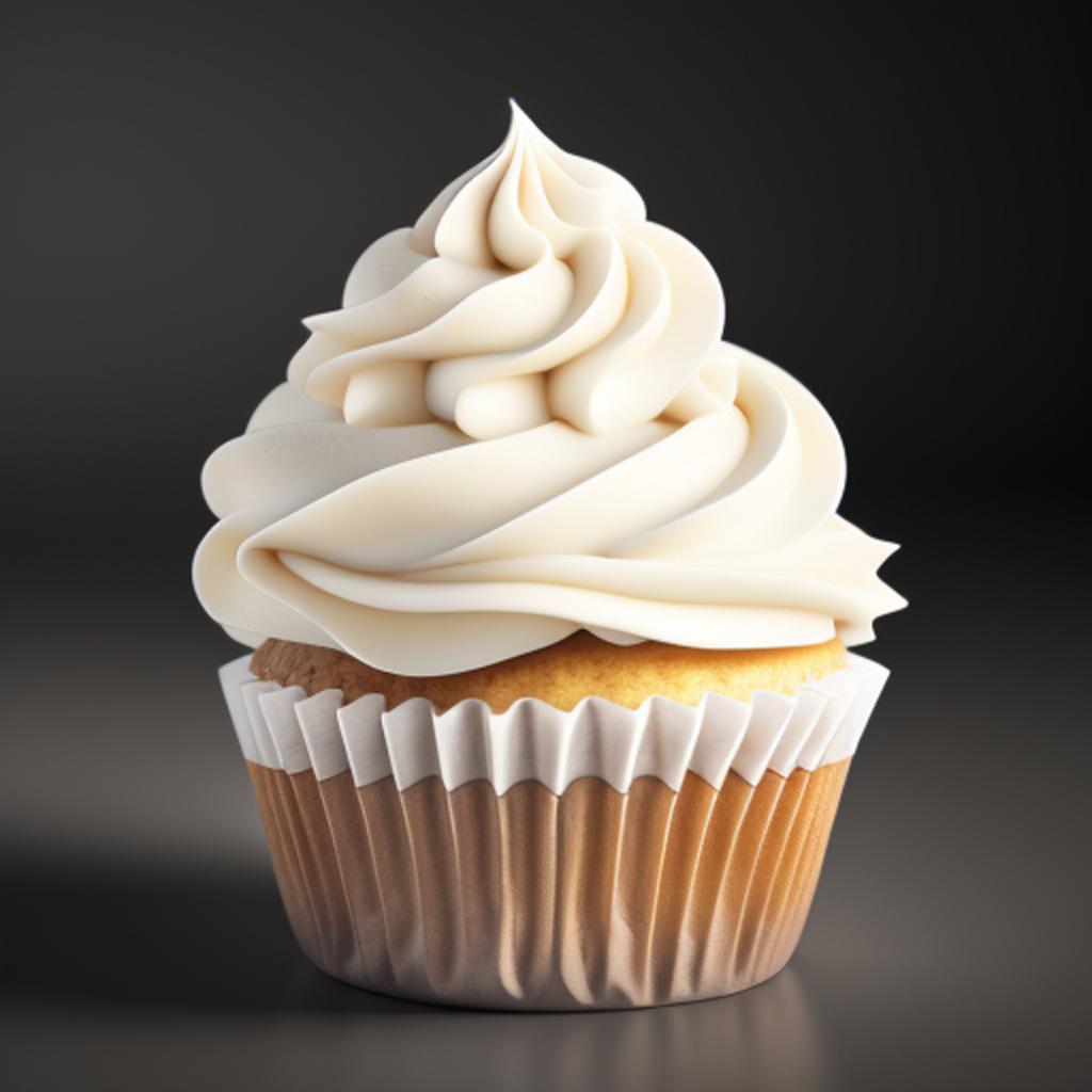 "indulge in the scrumptious vanilla cupcake baked to perfection by @rljym3 with the help of @ai_generated innovation. "
