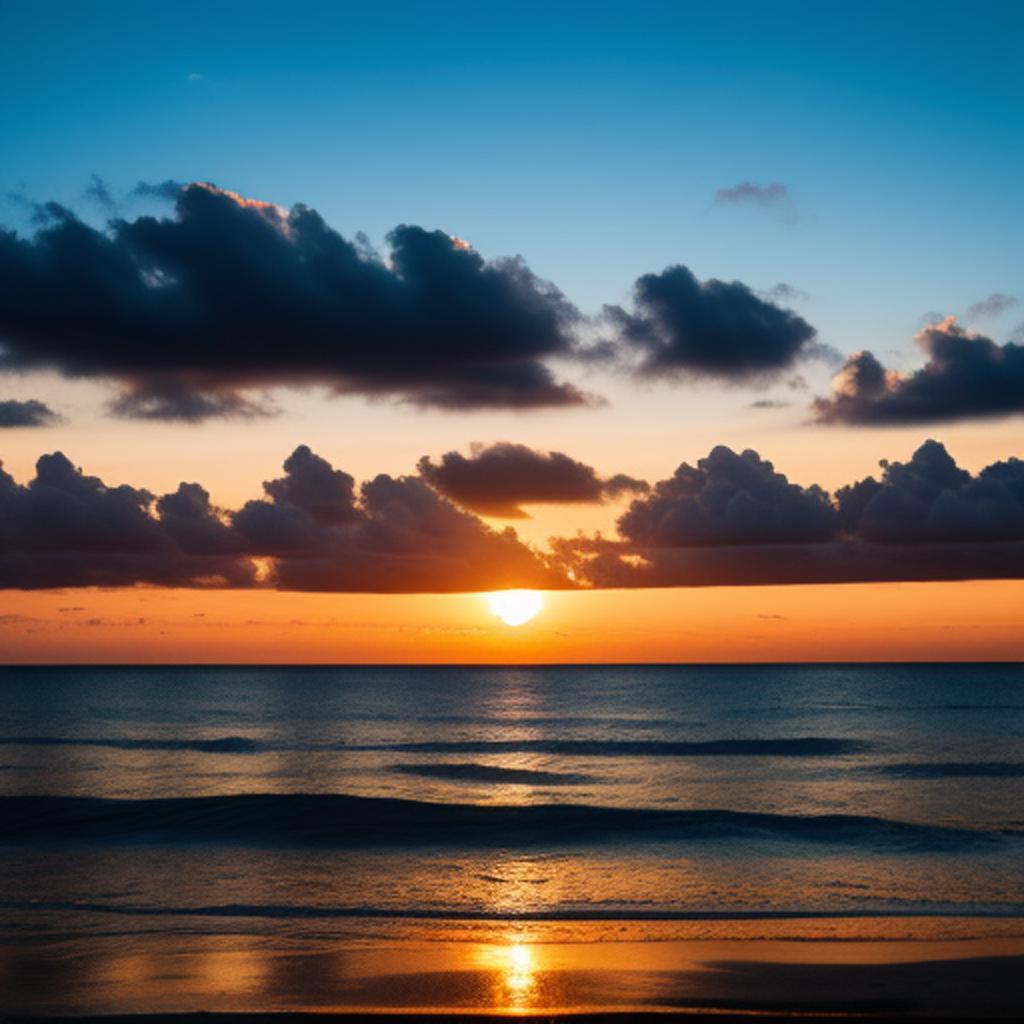 Experience the mesmerizing beauty of a sea sunset captured on camera by @st37enfre77wuz9mjtag and enhanced by artificial intelligence generated