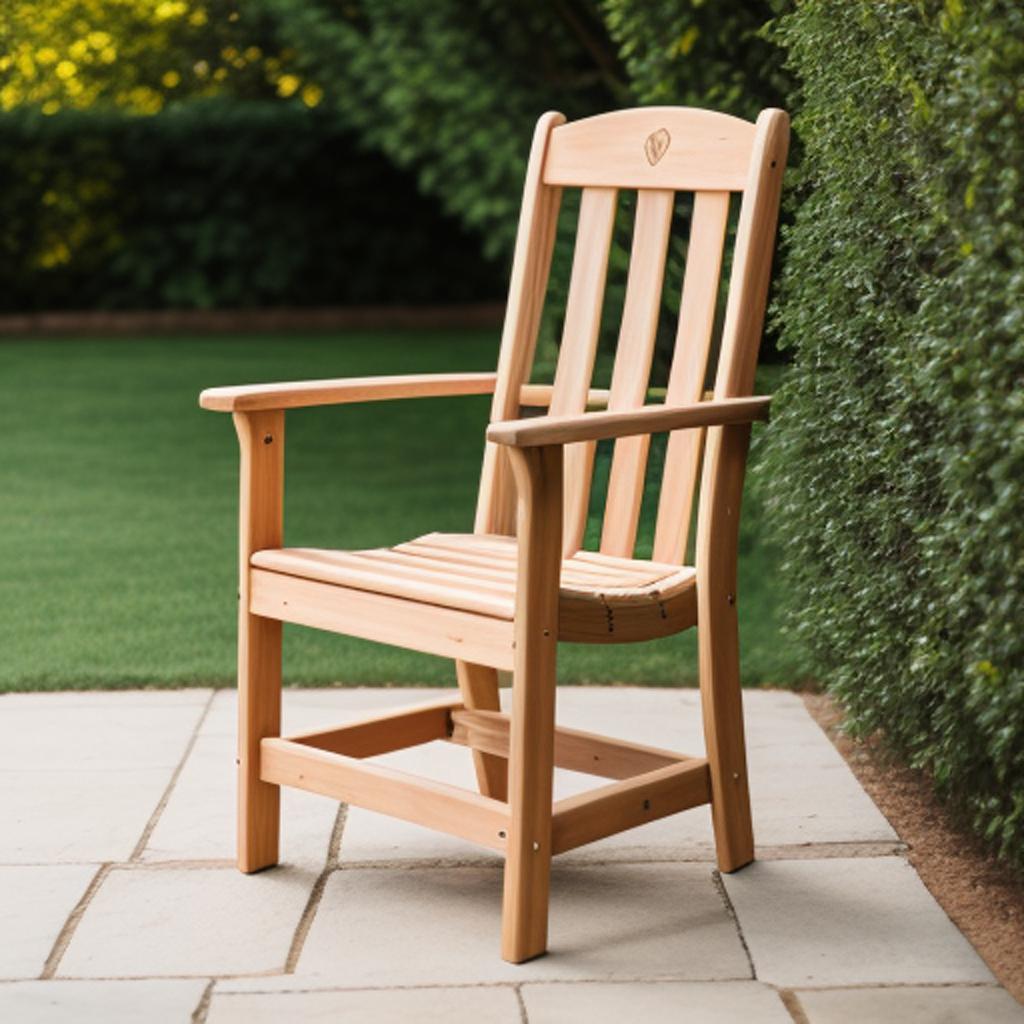 Looking for the perfect outdoor chair? Check out the beautifully designed and durable "une chaise d'extérieur en" created by @ai_generated.