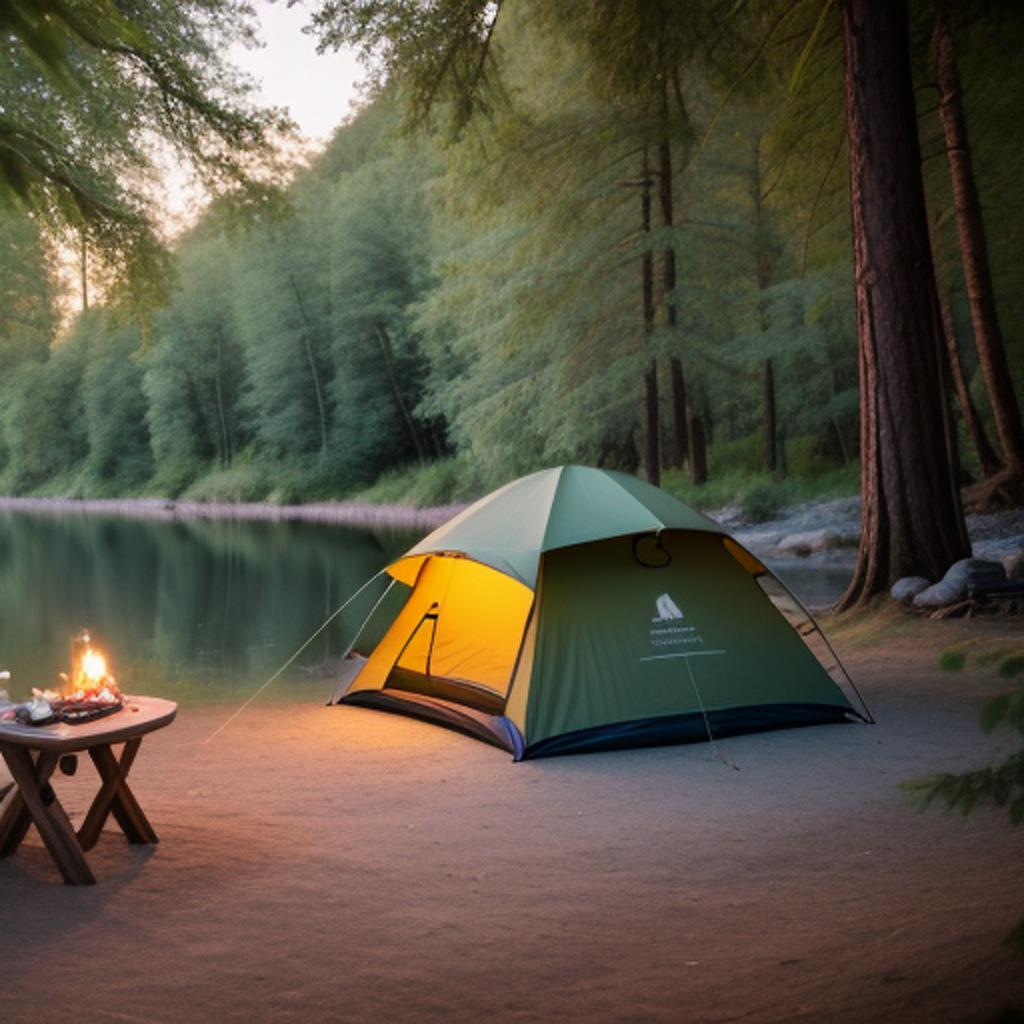 Escape into nature with the stunning "tent in the forest" design, brought to life by the innovative creativity of @ai_generated.