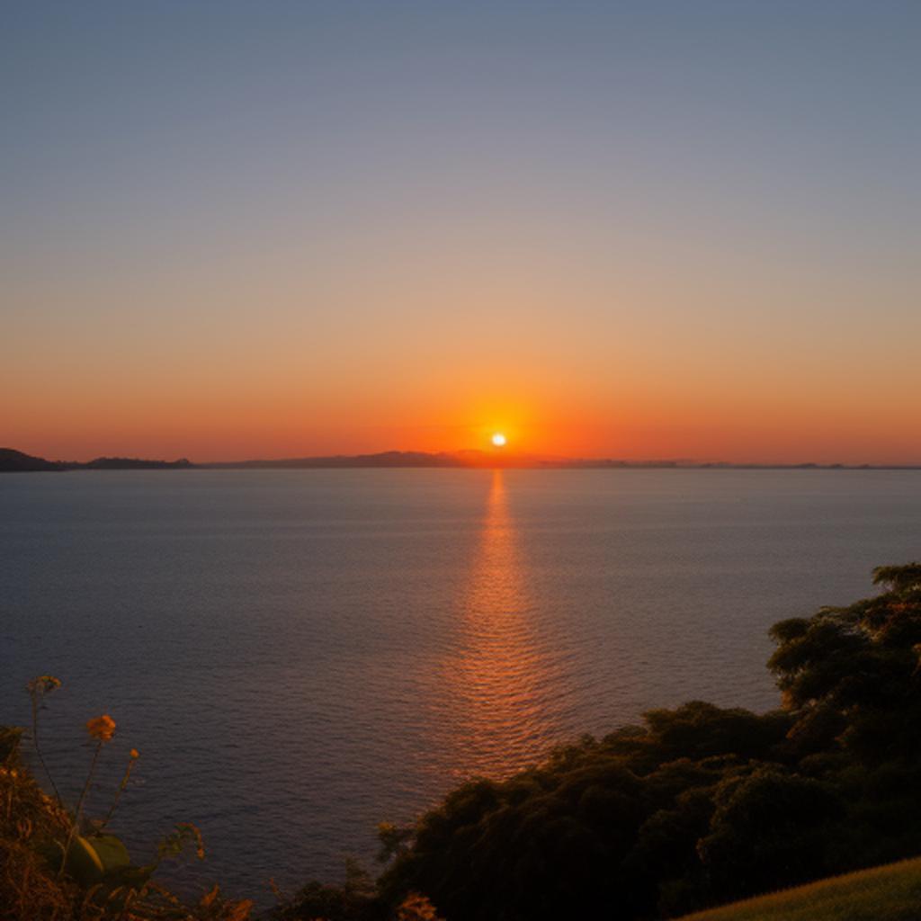 Take in the breathtaking beauty of nature with the stunning background and sunset view captured by the talented @ai_generated.