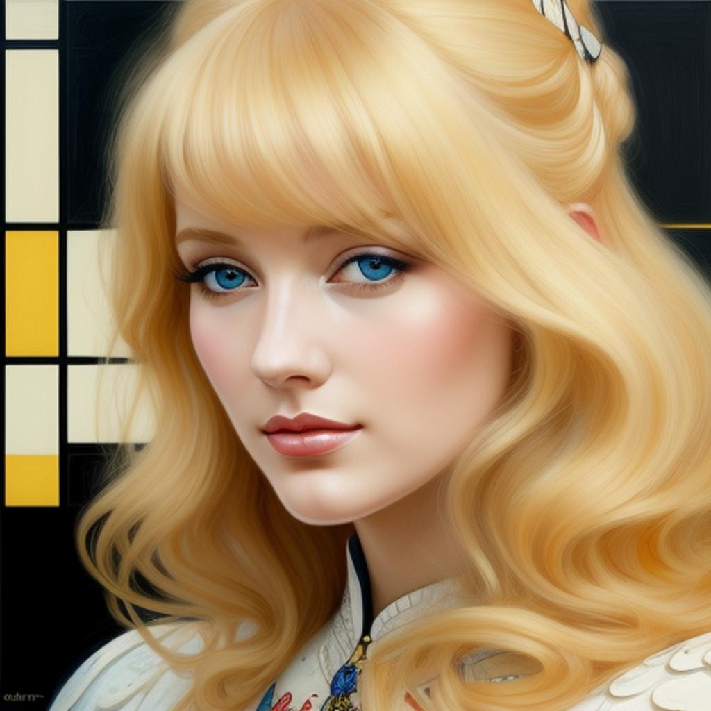 "discover the beauty of a stunning butterfly captured in the artwork of an ai-generated blonde - a truly captivating combination. "