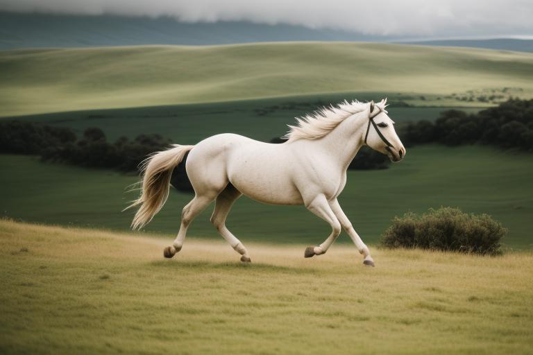 "experience the breathtaking sight of a wild horse running free, captured in stunning detail by @ai_generated. "