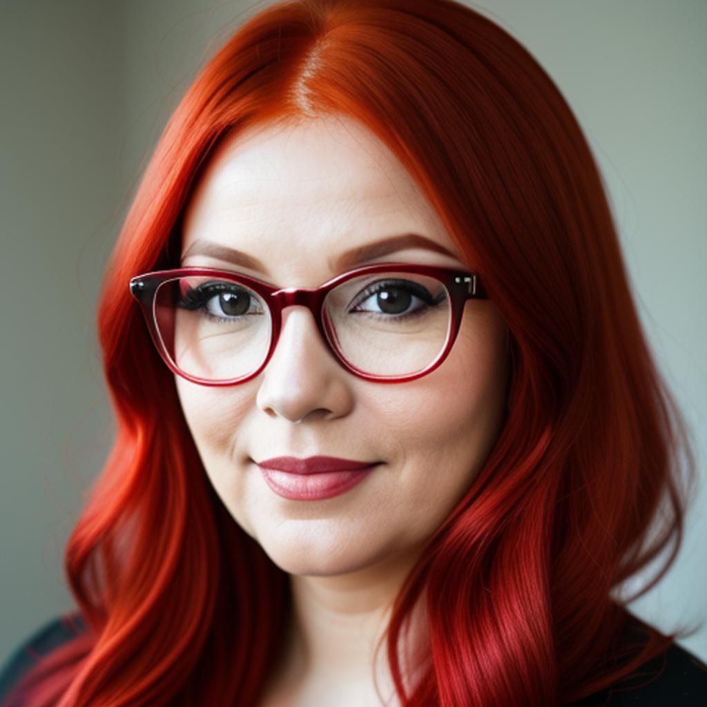 Add a pop of color to your social media feed with the striking and vibrant mujer pelo rojo photo generated by ai.