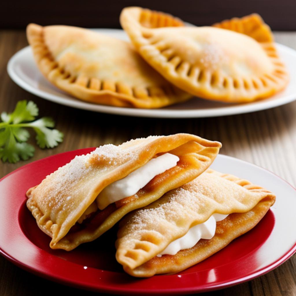 Indulge in savory empanadas fritas de queso created with love by the talented @ai_generated.