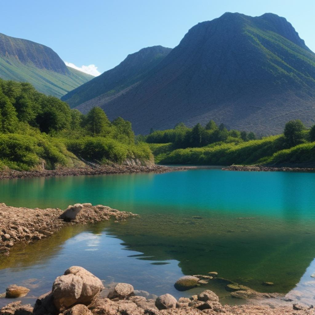Background, small mountain and by @ai_generated