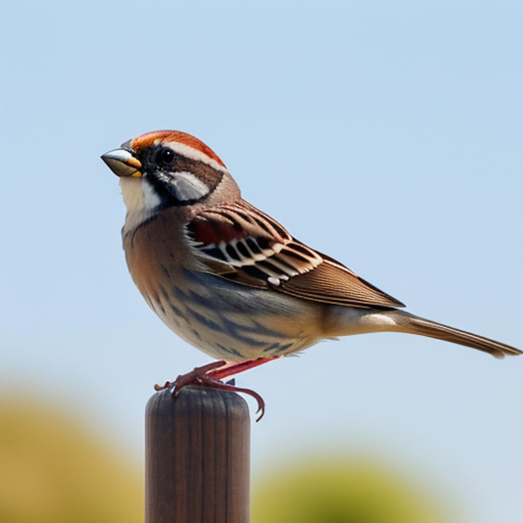Discover the beauty of a sparrow spreading its wings with this stunning ai-generated image. Nature lovers and bird enthusiasts alike will find joy in the intricate details