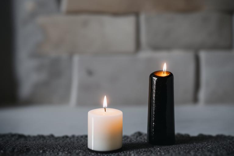 In this collection of ai-generated artwork, "einige lange kerzen flackern" captivates with flickering long candles that evoke a sense