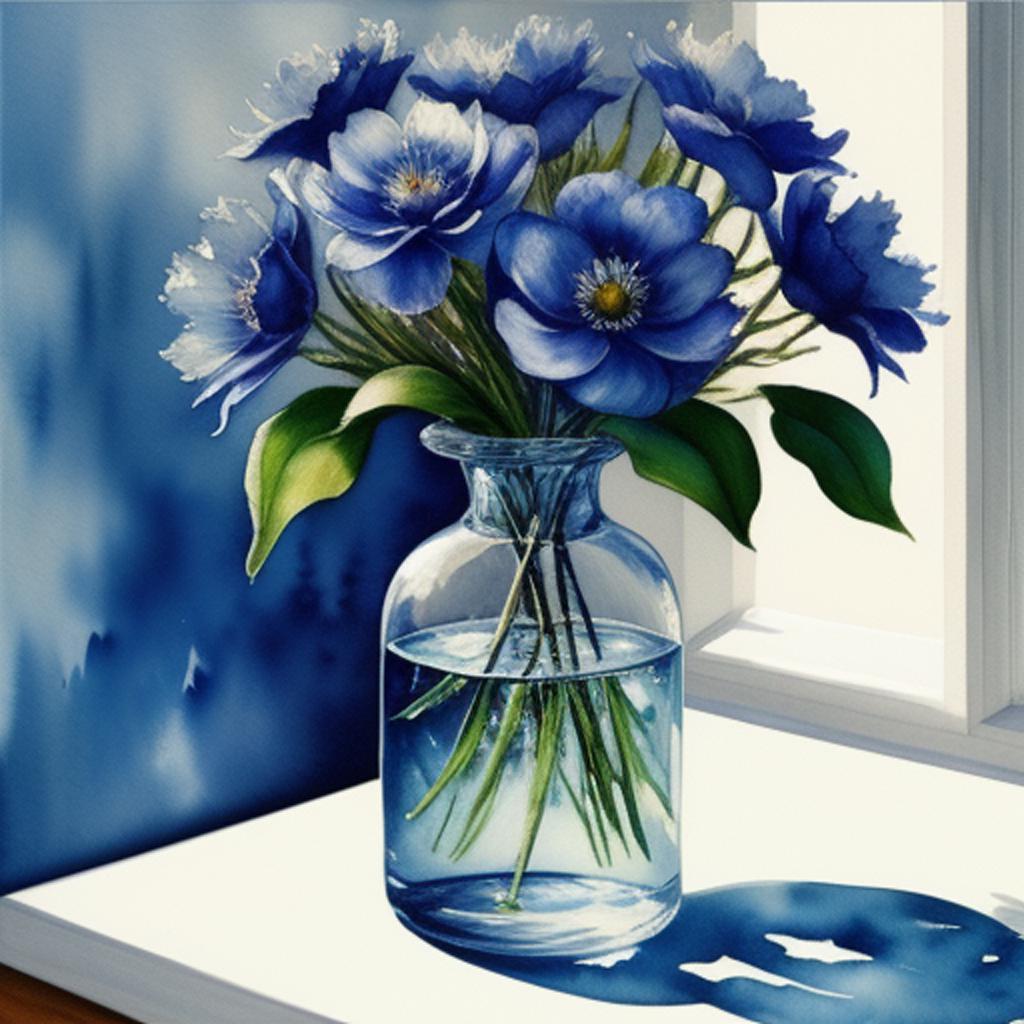 If you're a fan of mesmerizing art, you'll want to check out @ai_generated's watercolor masterpiece featuring a captivating deep blue color scheme