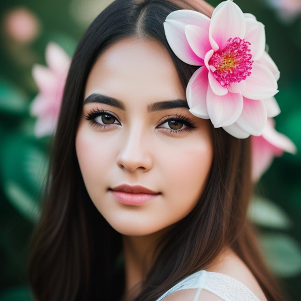 Flowes portrait photography, realistic by @ai_generated