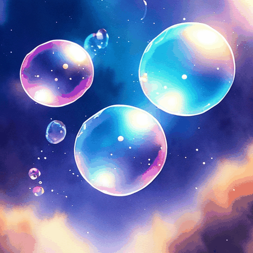 Floating bubbles hd, watercolor, by @ai_generated
