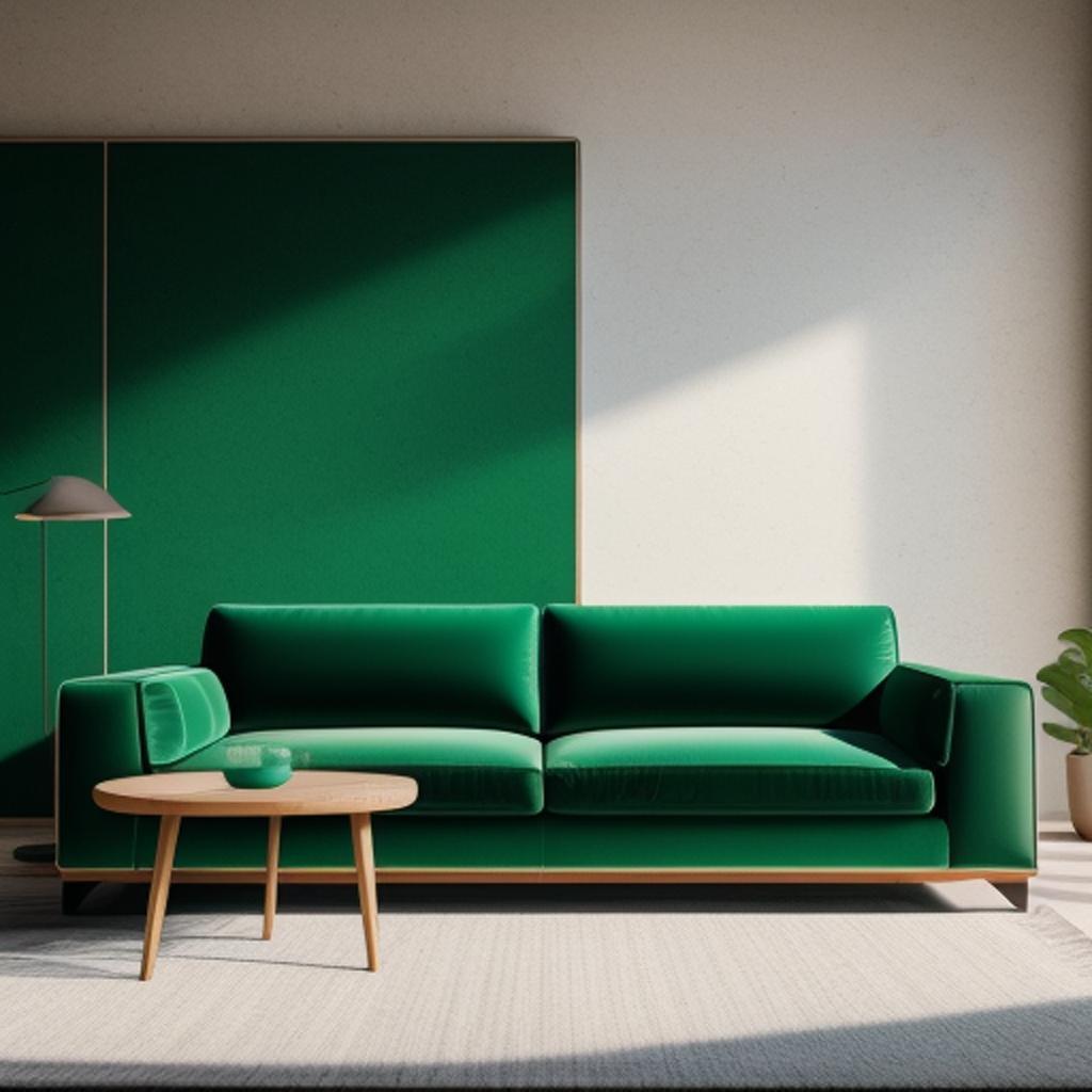 "add a touch of nature to your living space with the big green couch, an ai-generated masterpiece created by @ai_generated. "