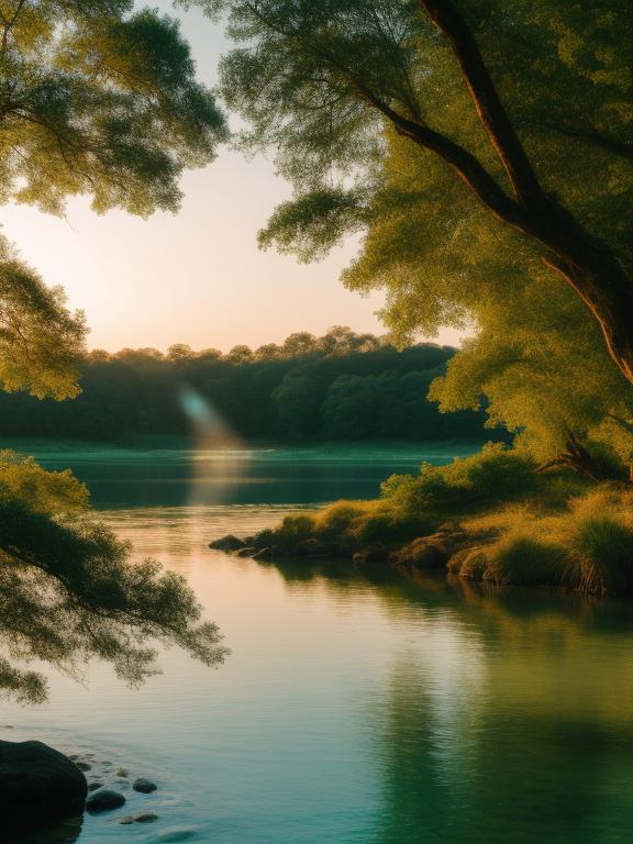 Discover the captivating beauty of nature with the serene and picturesque landscape captured by @ai_generated. Let its tranquil waters soothe your soul as you immerse