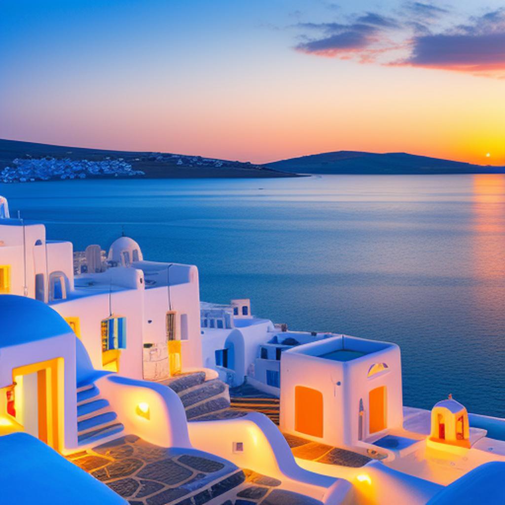Discover the picturesque backgrounds of mykonos, greece captured through the lens of ai-generated photography at its finest.