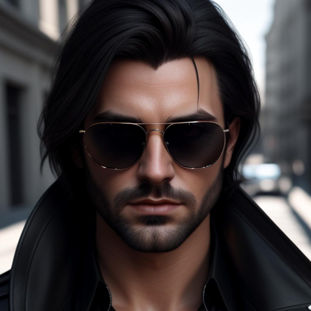 "discover the latest trend in hair fashion - shoulder-length dark hair - as generated by ai technology from @ai_generated! "