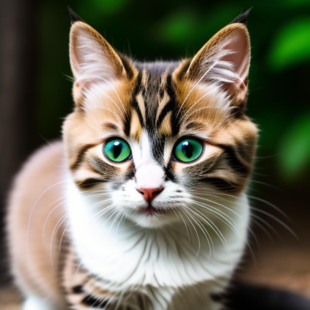 This charming short cat, generated by ai, oozes cuteness and is sure to steal your heart.