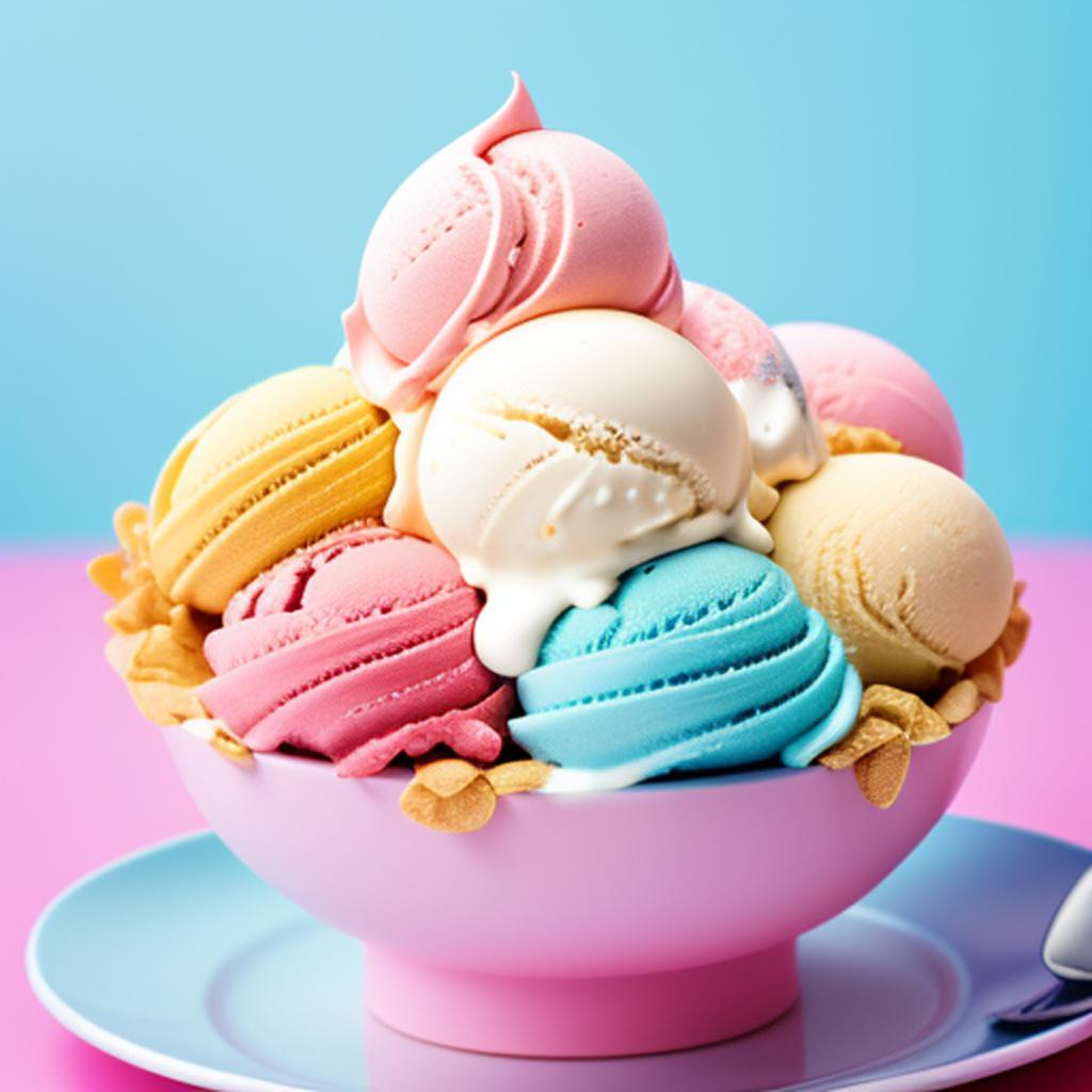 Discover the delicious and visually stunning ice cream creations from the talented duo of @isivadasan0412 and @ai_generated, perfect for satisfying your