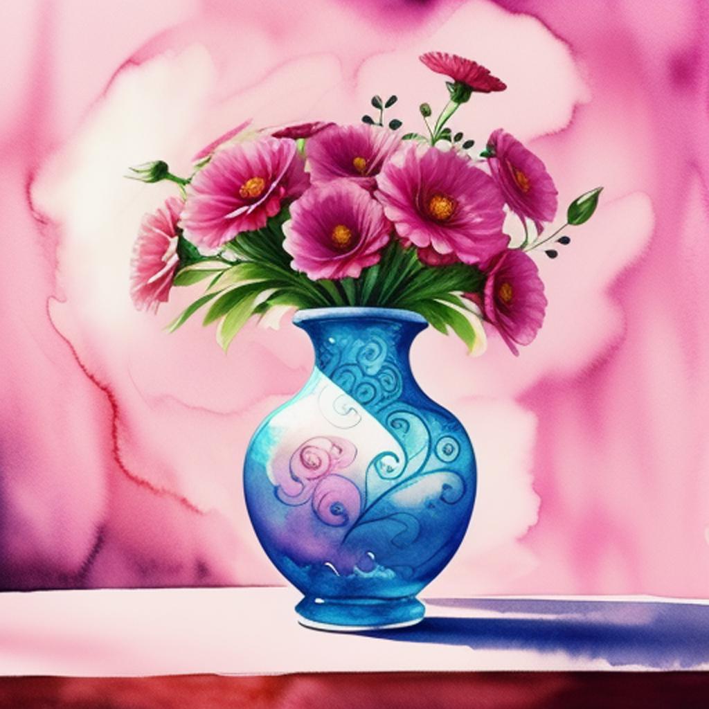 Swirls flowers in a by @ai_generated