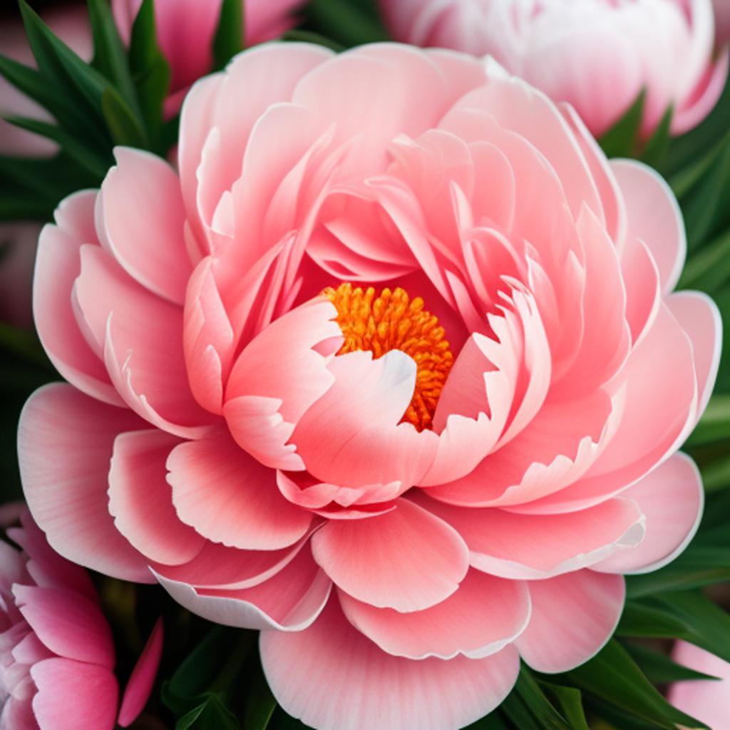 The coral peony flower, skillfully rendered by @ai_generated, adds a vibrant pop of color and natural beauty to any setting. Perfect for those