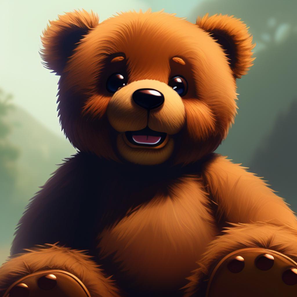 "discover the delightful smiling teddy bear art piece created using ai technology by @ai_generated, adding a touch of cuteness to any collection or decor