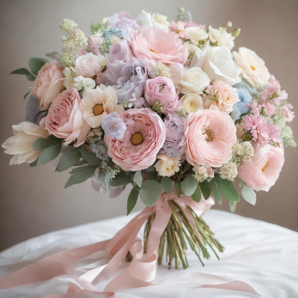 Looking for a romantic and dreamy flower bouquet that will make your heart skip a beat? Look no further than @ai_generated's stunning pastel flower