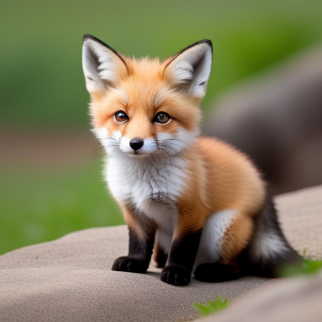 Admire the cuteness overload of the adorable baby fox captured by @ai_generated.