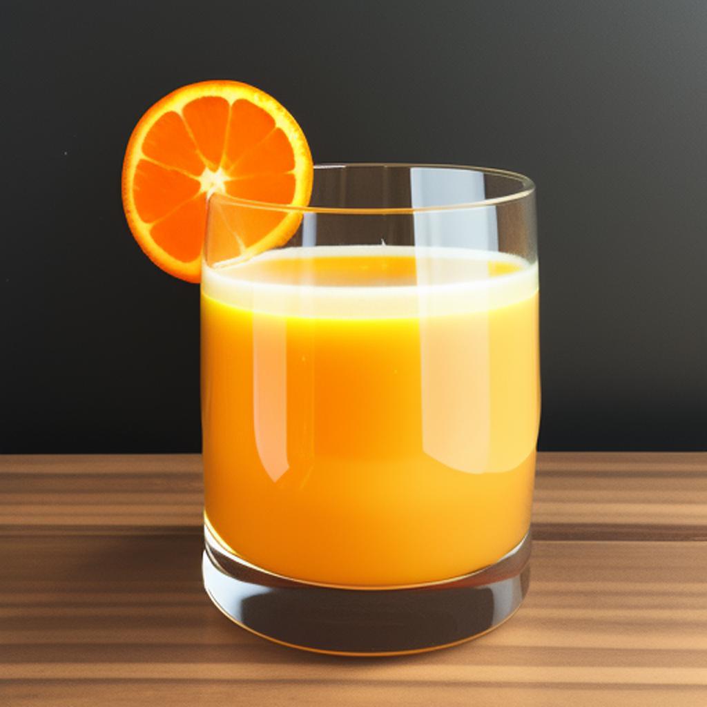 Savor the refreshing taste of orange juice in style with the beautifully designed and creative orange juice glass by @ai_generated. Perfect for any occasion and a