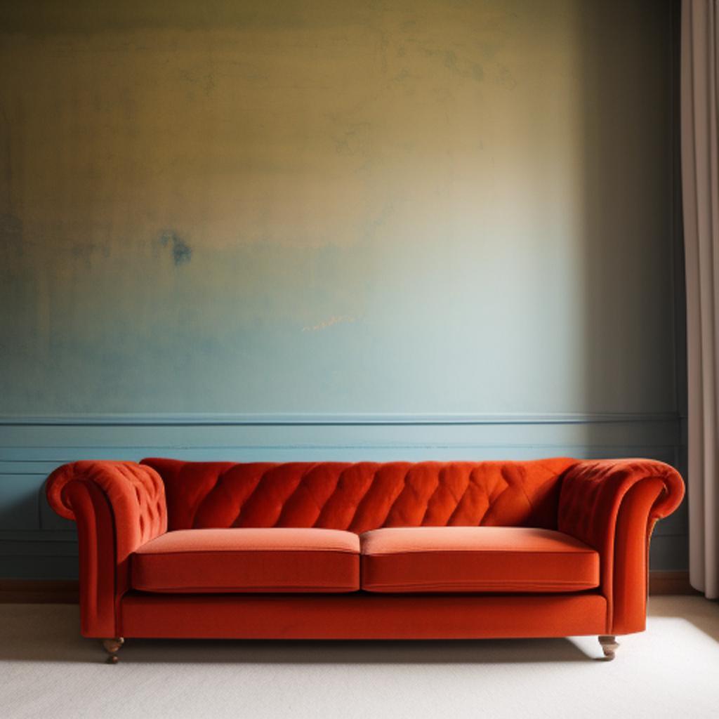 This stunning ai-generated artwork depicts a cozy hall with a stylish sofa as the focal point, perfect for adding a warm and inviting touch to any background.