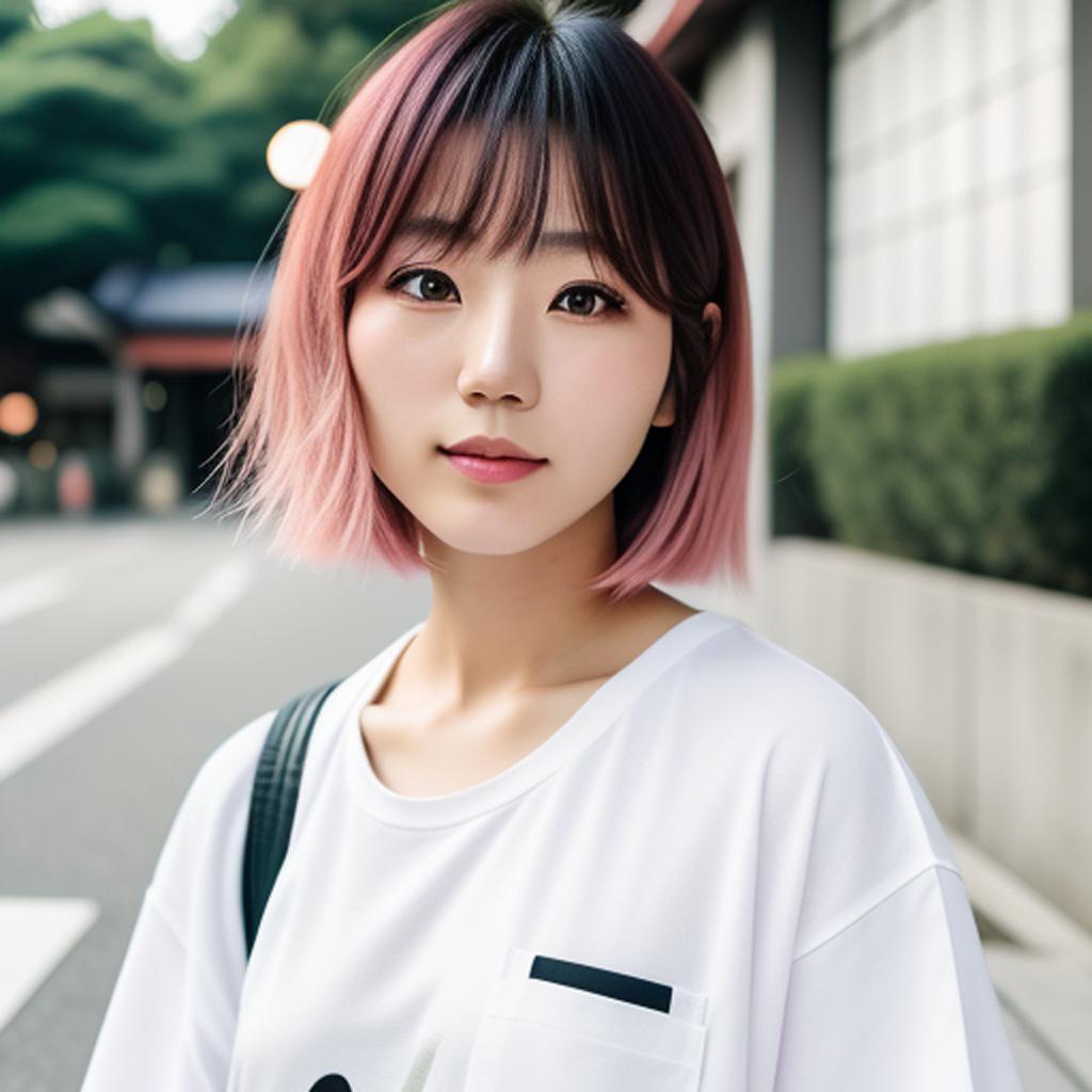 A japanese woman, short by @ai_generated