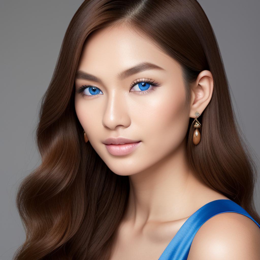 Discover the captivating beauty of a woman with chestnut features, brought to life through the incredible power of ai generation.