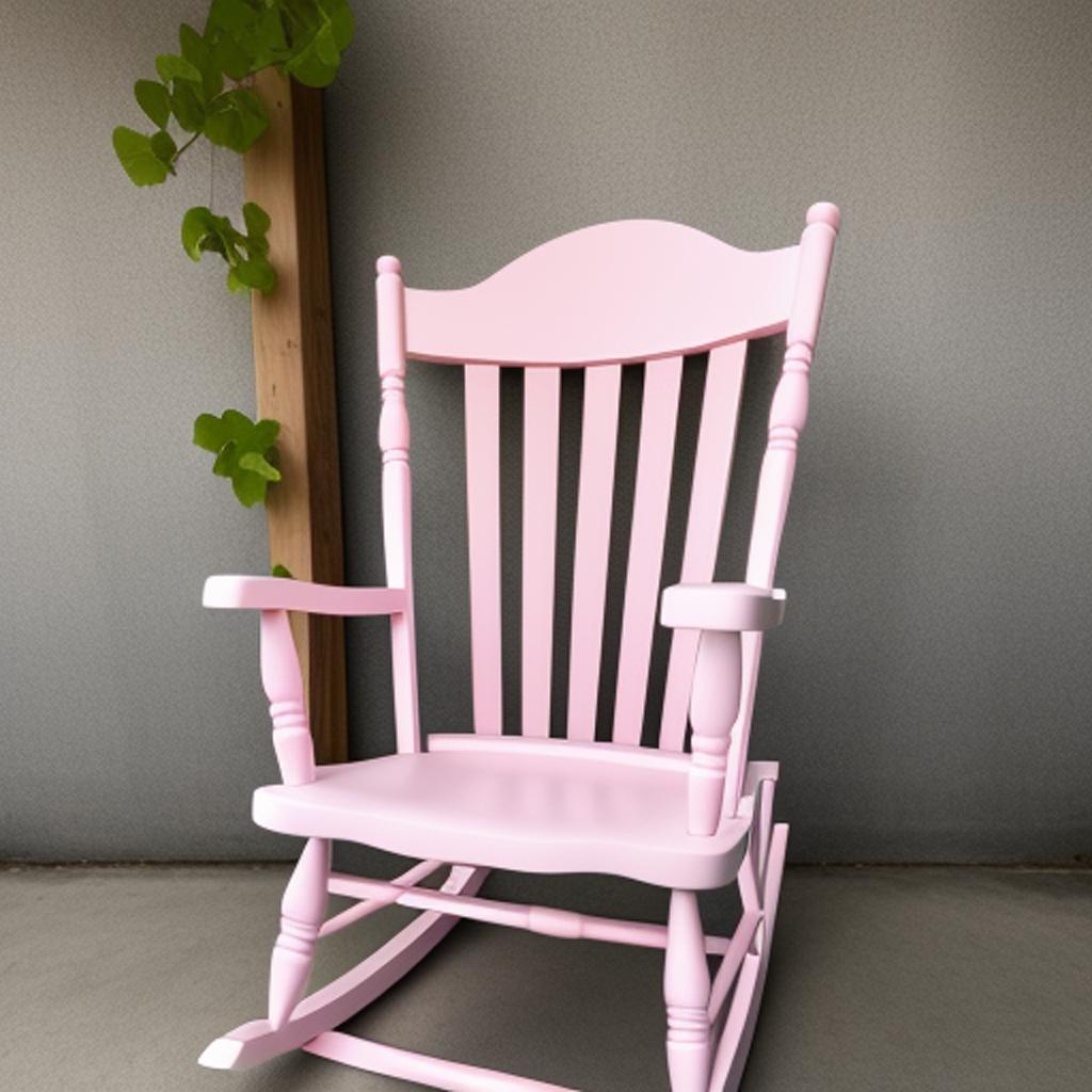 Pink rocking chair by by @ai_generated