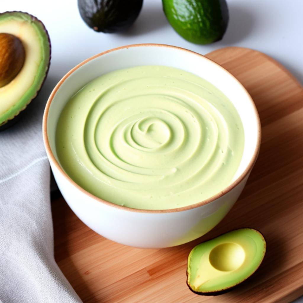 Indulge in the deliciously invigorating taste of avocado-infused yogur by @ai_generated.