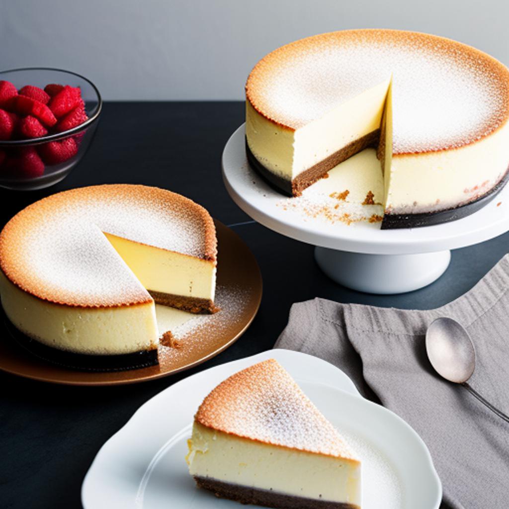 "indulge in mouth-watering cheesecake desserts, beautifully crafted by @ai_generated, a true connoisseur in the art of baking. "