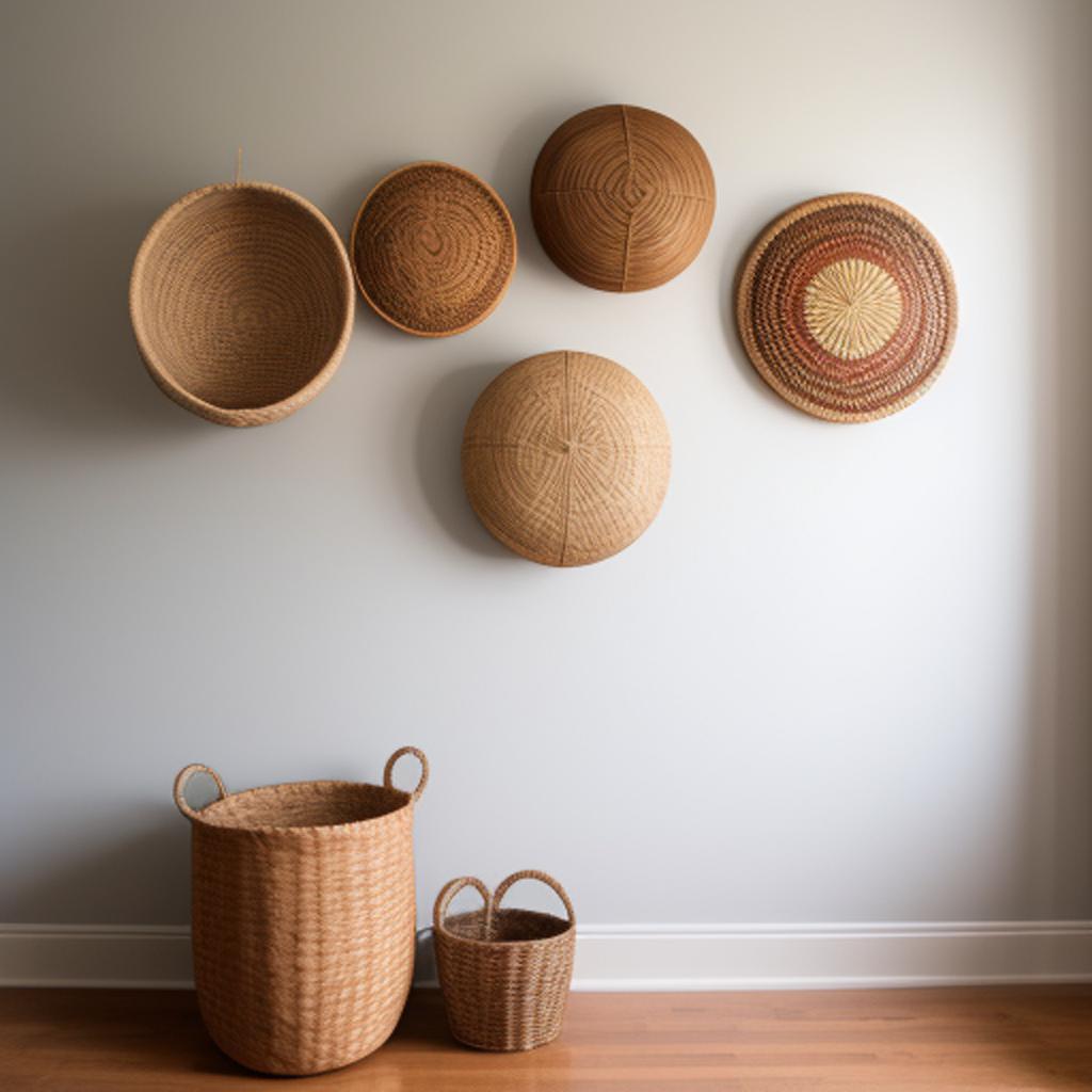 "discover the stunning beauty of round basket art created through ai technology, in the unique and mesmerizing style of @ai_generated's background designs. "
