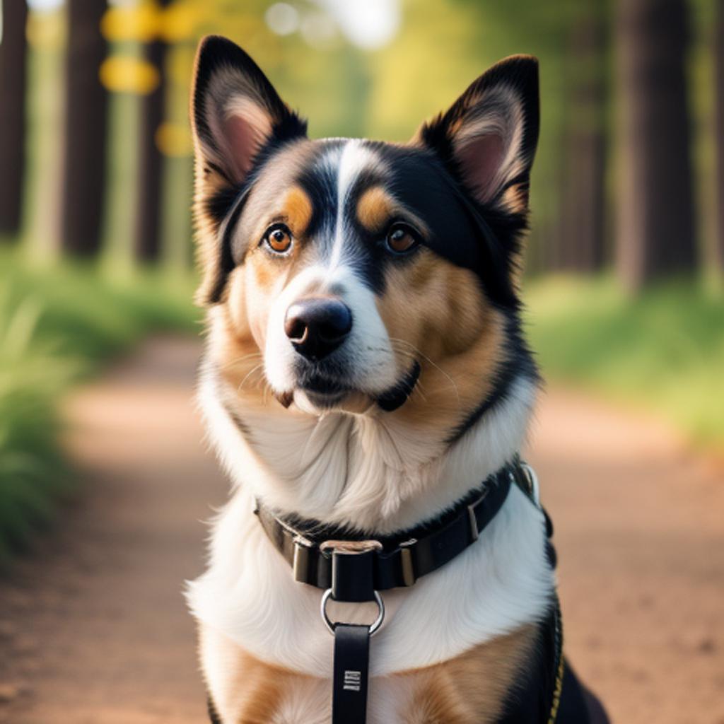 Create a harnesses dog by @ai_generated