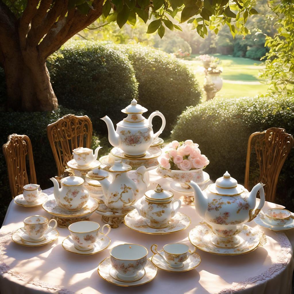 "whimsical tea party scene, by @ai_generated