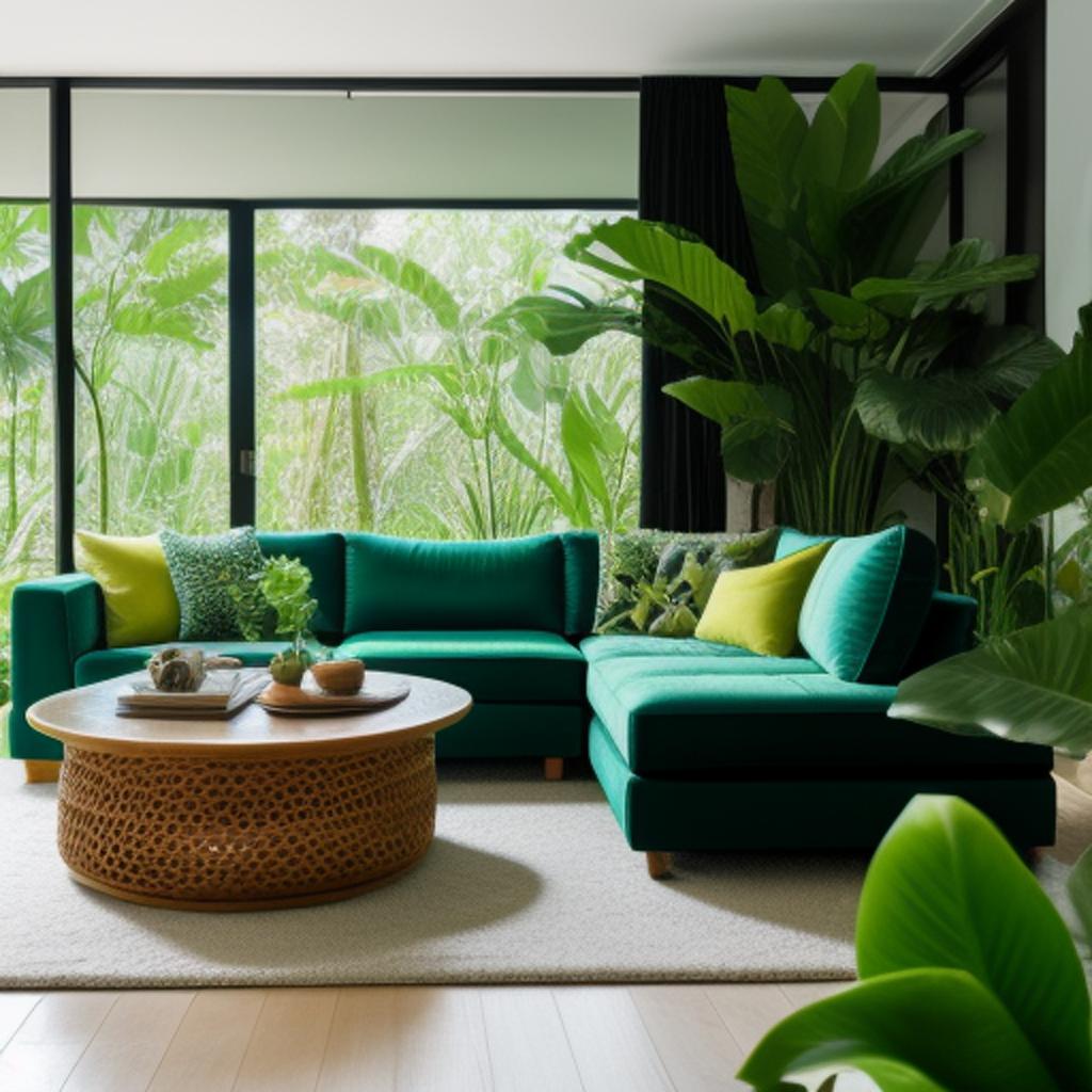 Serene jungle room by @ai_generated