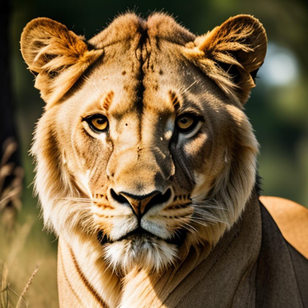 A queen lioness, making by @ai_generated