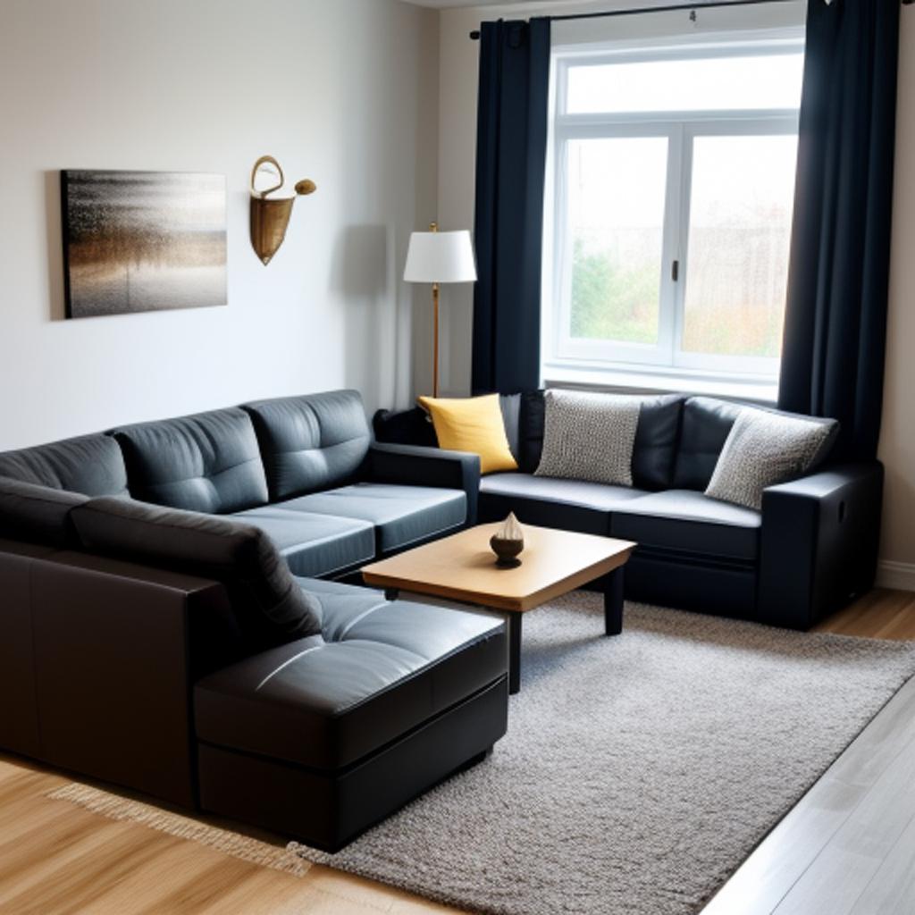 Ein wohnzimmer mit einer by @ai_generated