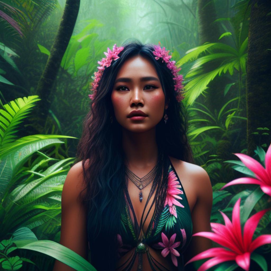 Beautiful native hawaiin model by @ai_generated