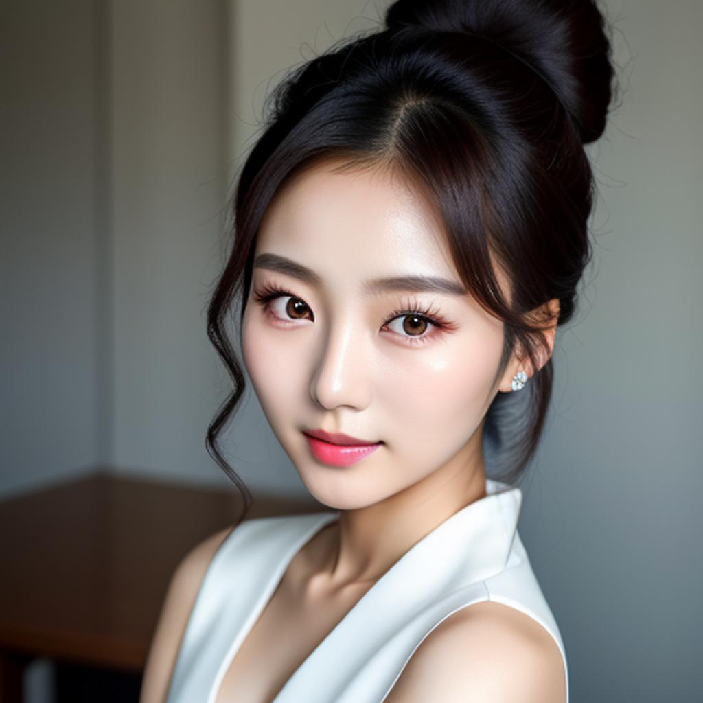 Pretty korean girl top by @ai_generated