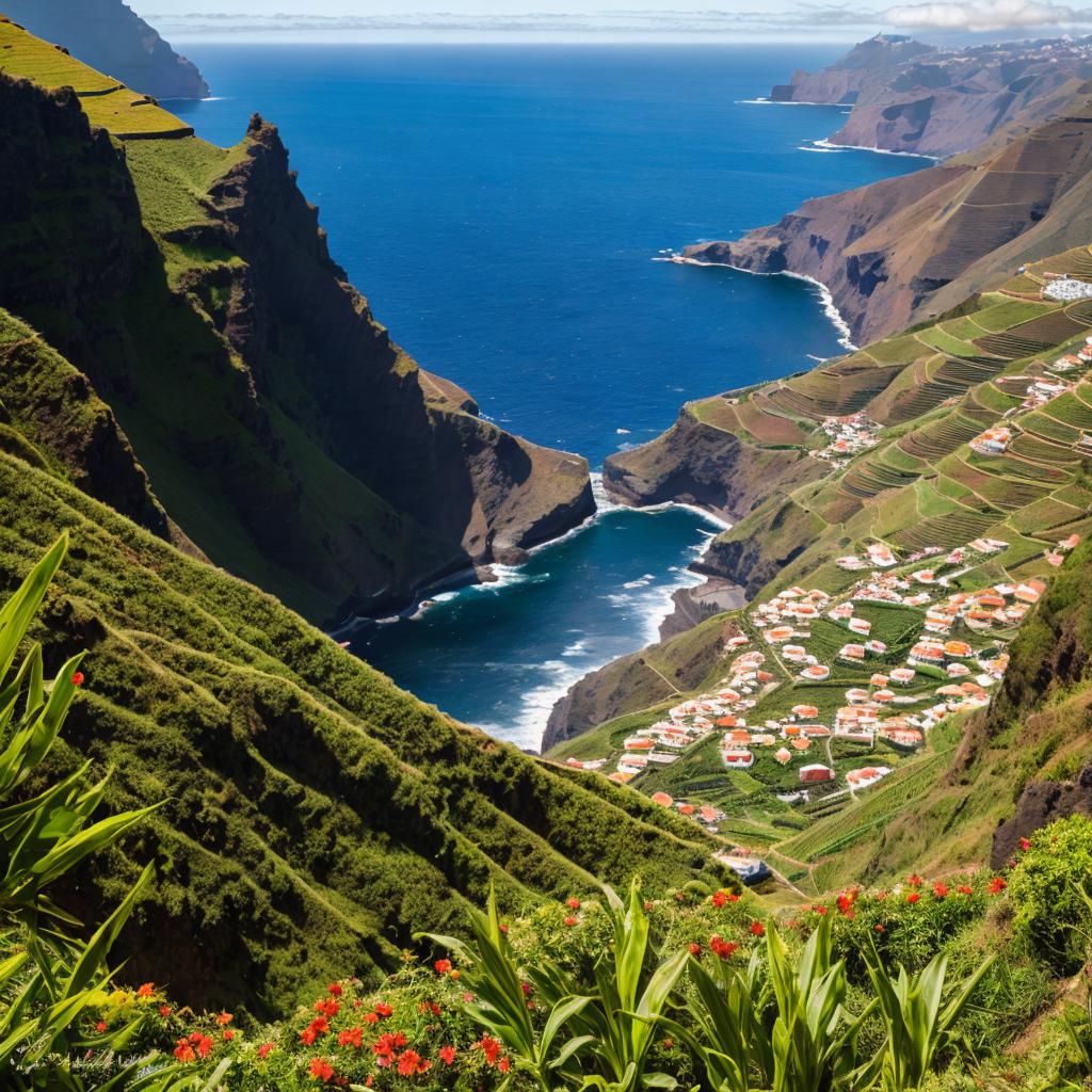 Madeira island nature photography, by @ai_generated